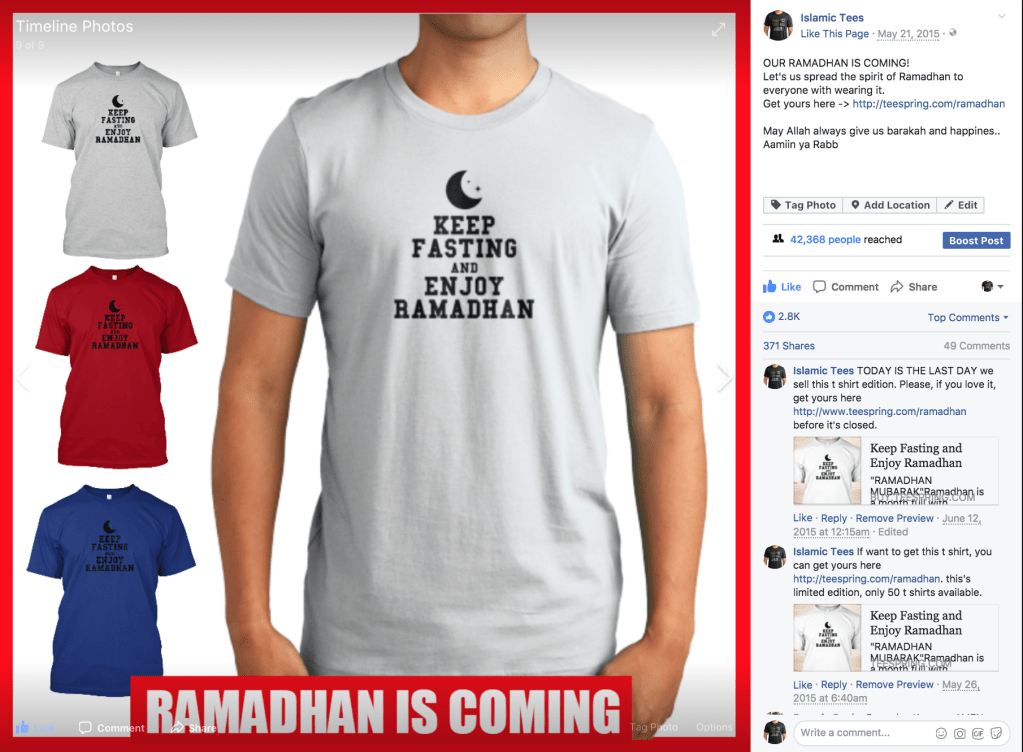 Ini iklan Facebook yang digunakan