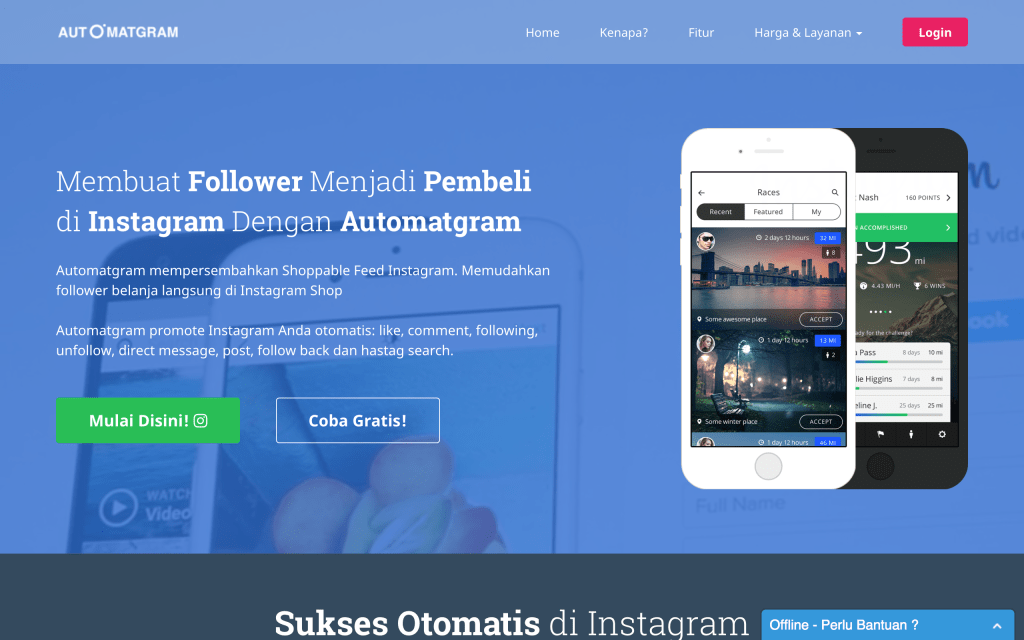 Contoh aplikasi web yang mempermudah Anda berbisnis di Instagram